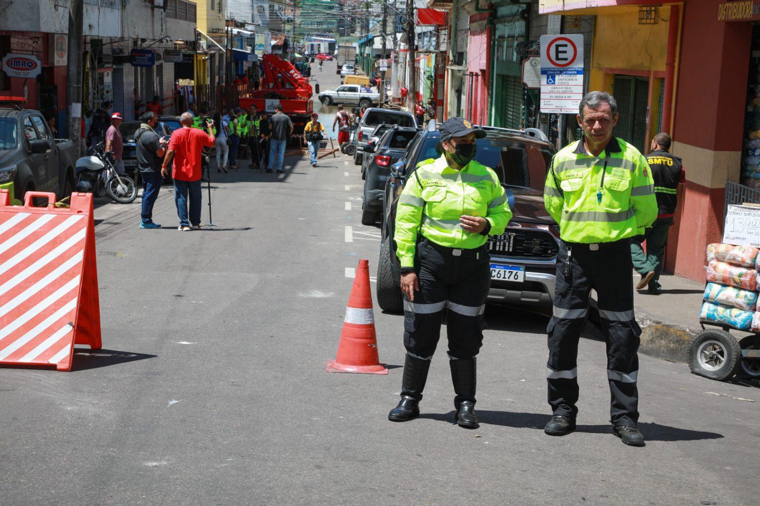 Veja alterações no trânsito após interdição da Rua dos Barés em Manaus