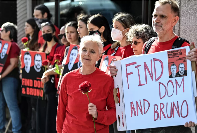 Protestos em Londres e nos EUA cobram respostas pelo desaparecimento de Dom Phillips e Bruno Pereira